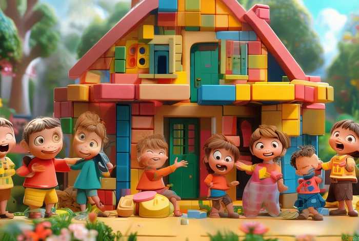 儿童故事搭房子 - 关于搭房子的绘本故事 儿童故事搭房子 - 关于搭房子的绘本故事