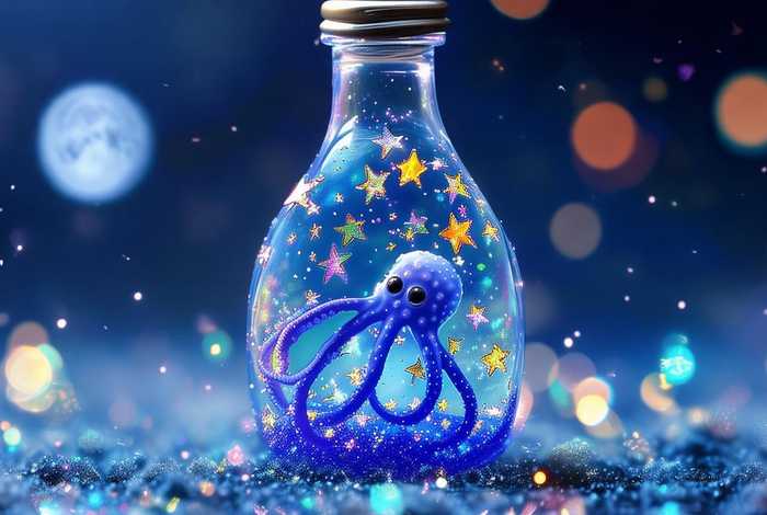 儿童故事瓶子里的小章鱼；瓶子里的小星星绘本故事