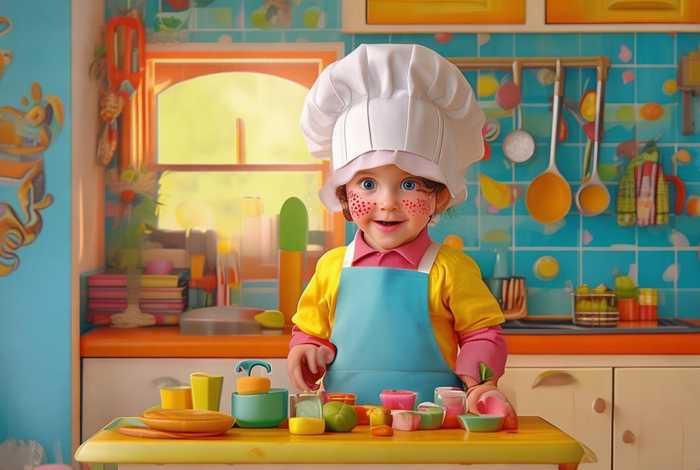儿童厨师画图片大全 - 幼儿画厨师图片