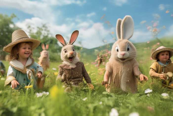 儿童表演守株待兔、守株待兔儿歌表演