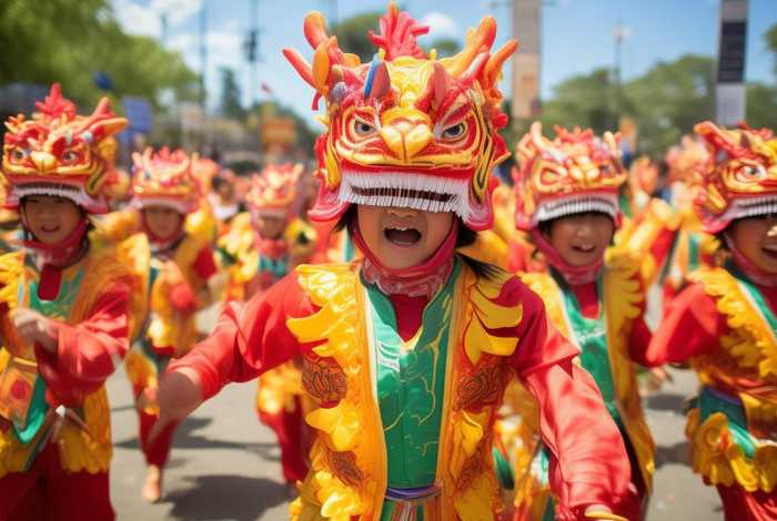儿童舞龙、儿童舞龙服装