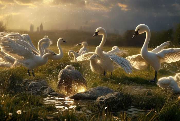 儿童故事野天鹅下集 - 野天鹅的故事下集