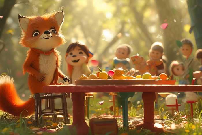 儿童狐狸请客故事；幼儿故事狐狸请客