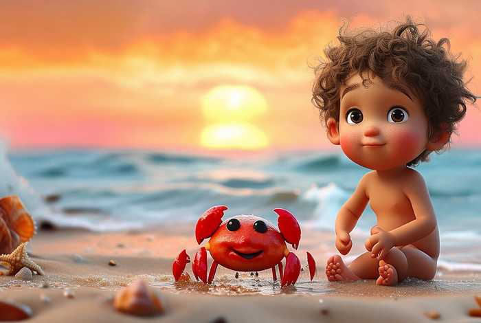 3-6岁幼儿睡前螃蟹视频故事、螃蟹的幼儿故事