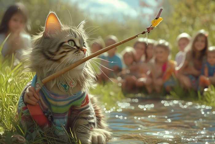 儿童故事钓鱼的猫；经典幼儿故事-小猫钓鱼的故事