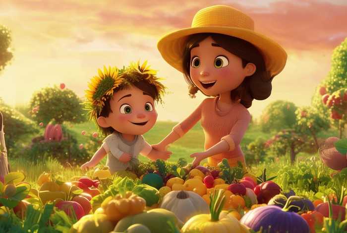 儿童收菜故事;妈妈收菜的故事动画 儿童收菜故事;妈妈收菜的故事动画