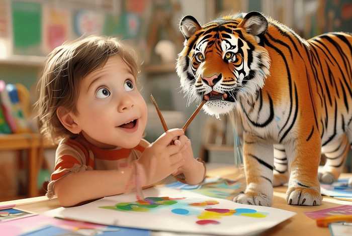 儿童画虎成语故事；画虎类狗的成语故事