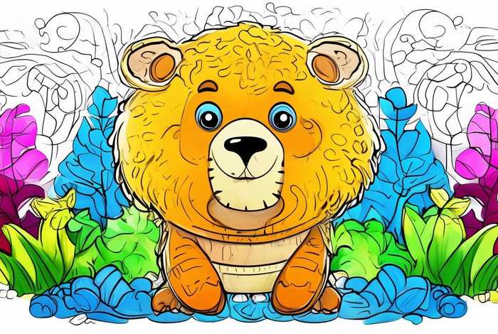 儿童熊出没简笔画涂色打印a4 熊出没简笔画 涂色