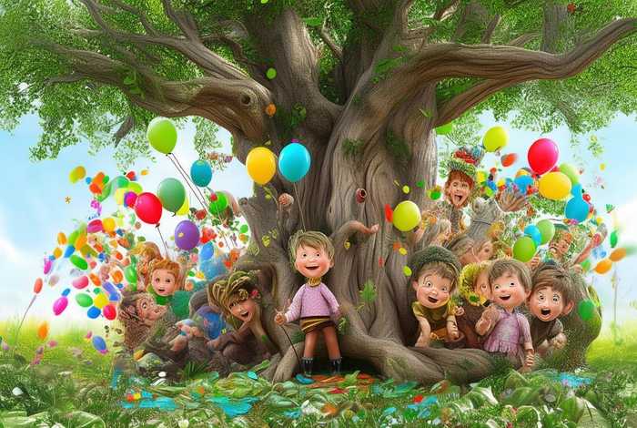 儿童画老树 老树画画儿童节