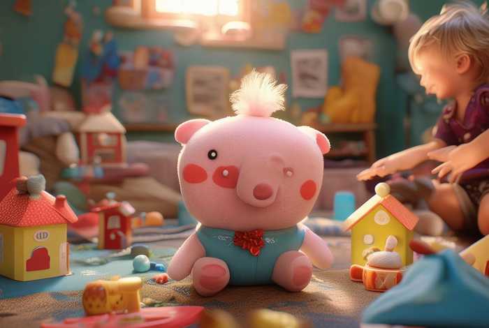 儿童玩具猪故事 - 小猪玩具故事