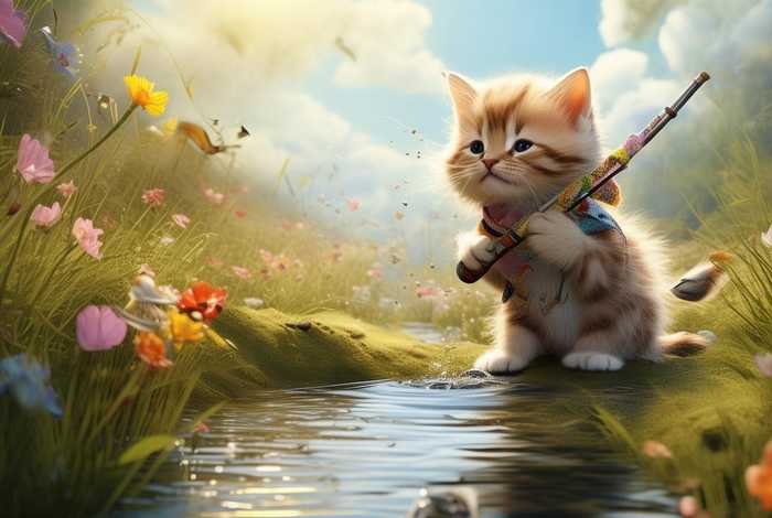 儿童故事小猫钓鱼 - 小儿故事小猫钓鱼 儿童故事小猫钓鱼 - 小儿故事小猫钓鱼