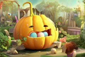 儿童埋南瓜故事、幼儿故事南瓜下蛋