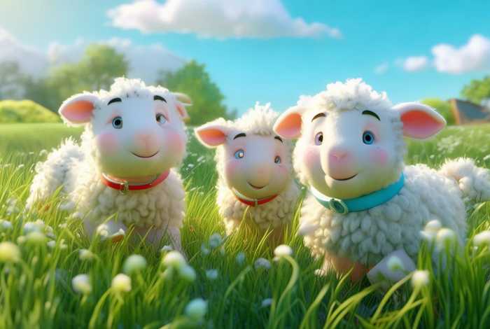 儿童故事三只小羊羔 儿歌三只小羊的故事视频