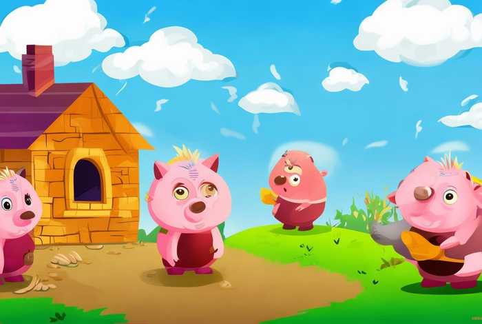 儿童绘本故事三只小猪彩色 幼儿绘本故事三只小猪