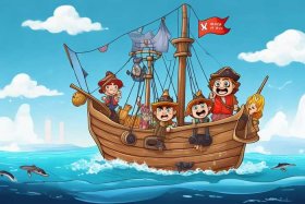 4岁儿童听的海盗故事 海盗的儿童动画片