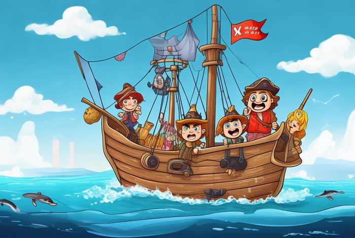 4岁儿童听的海盗故事 海盗的儿童动画片