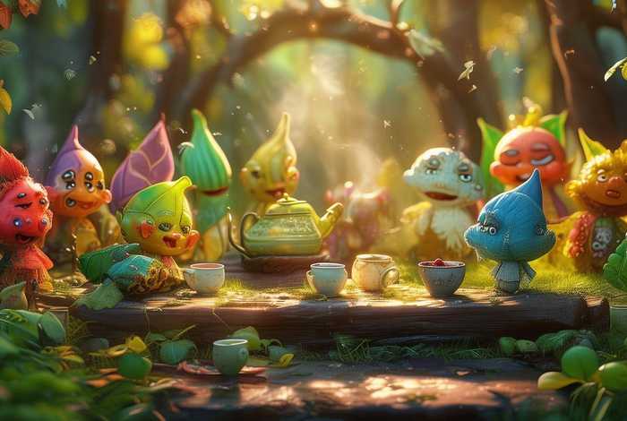 儿童故事茶叶的聚会；茶叶的聚会故事视频