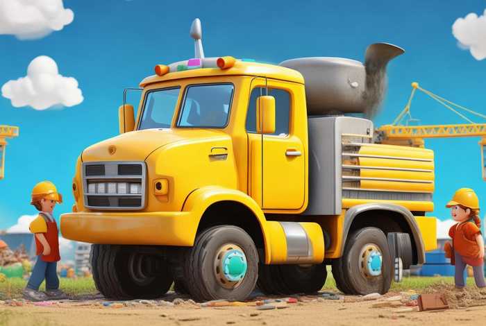 儿童故事混凝土车 儿童混凝土搅拌车动画 儿童故事混凝土车 儿童混凝土搅拌车动画