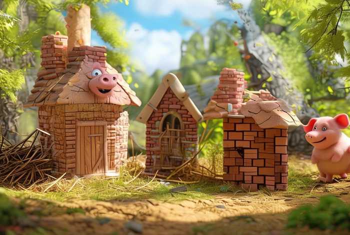 儿童讲故事三只小猪、幼儿学讲故事三只小猪