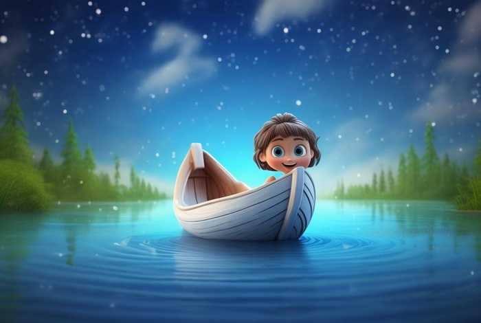 儿童故事《小白船》图文 童话《小白船》