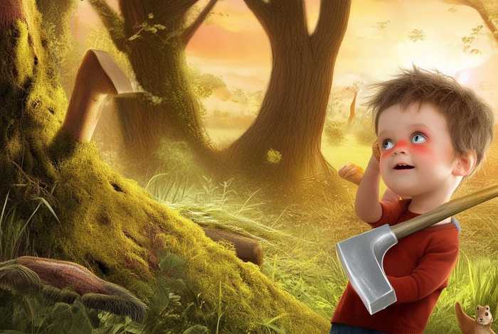 儿童故事金斧头银斧头 - 幼儿故事金斧头银斧头