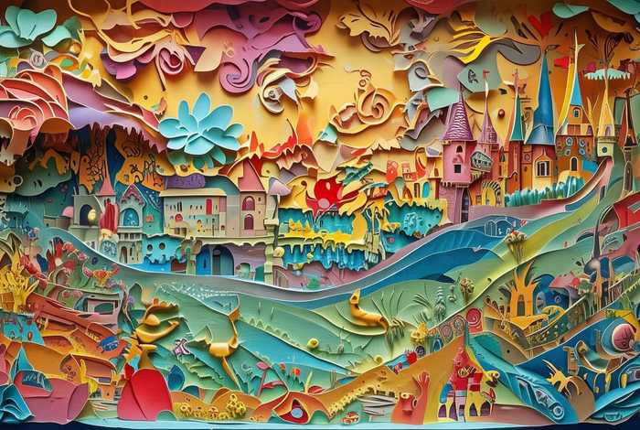 儿童故事纸浮雕作品（幼儿故事纸浮雕）