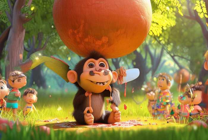 儿童故事猴吃西瓜故事，猴吃西瓜幼儿故事讲述