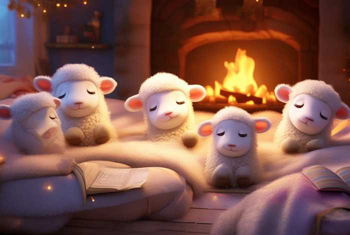 儿童睡前故事六只小羊；七只小羊的睡前故事