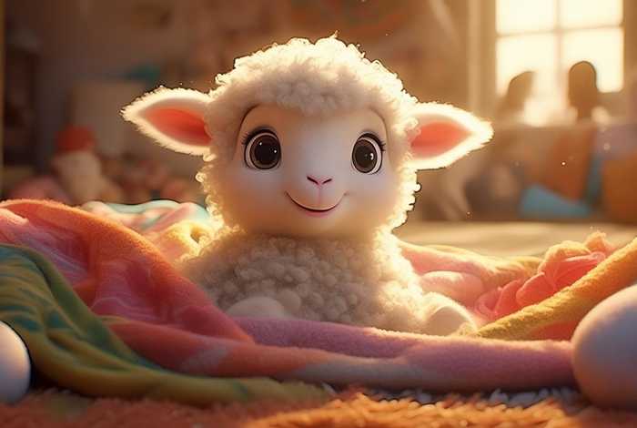 儿童故事绵羊故事的图片，小绵羊的故事睡前故事文字版