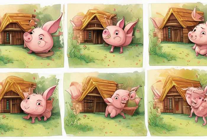 儿童讲故事三只小猪盖房子 - 幼儿讲故事三只小猪盖房子