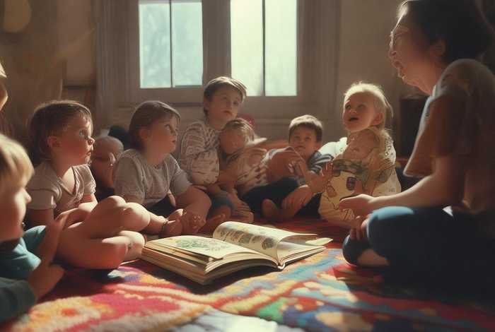 46岁儿童听故事图片；4到6岁听的故事