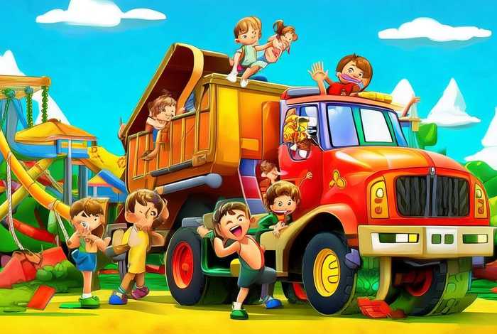 儿童翻斗车故事动画 儿童动画片翻斗车