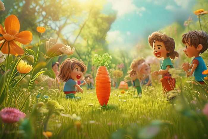 儿童故事小胡萝卜的故事 - 有关胡萝卜的简短小故事