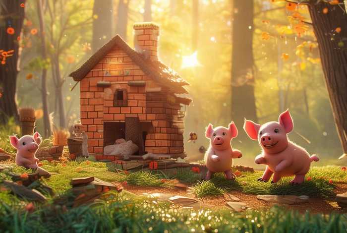 儿童睡前故事三只小猪 幼儿故事三只小猪盖房子的故事