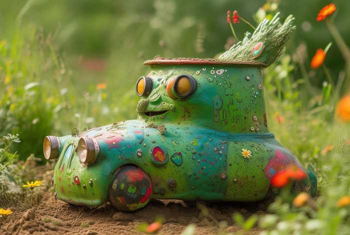 儿童故事《泥罐人》；泥罐车图片儿童