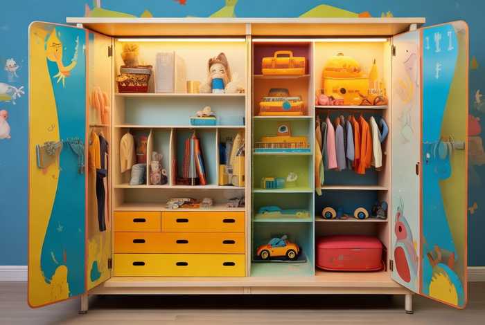 儿童房衣柜设计，儿童房衣柜内部设计