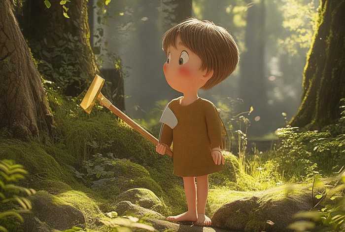 儿童故事金斧头 - 幼儿故事金斧头银斧头