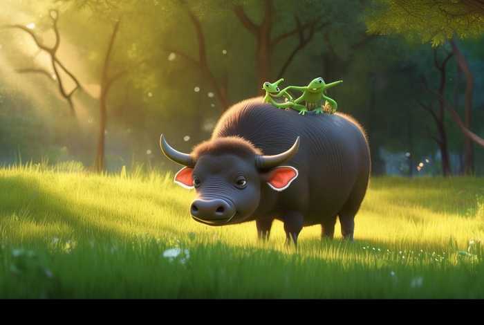 儿童睡前故事青蛙和野牛、儿童睡前故事大全青蛙和水牛