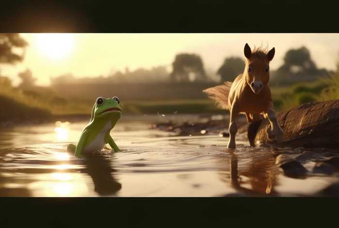 儿童睡前故事青蛙过河、故事睡前儿童小马过河