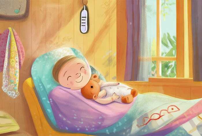 儿童故事生病的小朋友 - 生病的小朋友儿童画