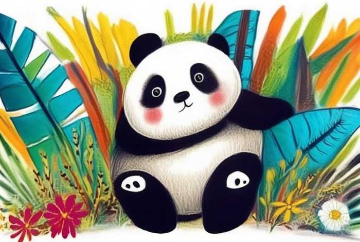 大熊猫儿童画作品（大熊猫儿童画作品图片）