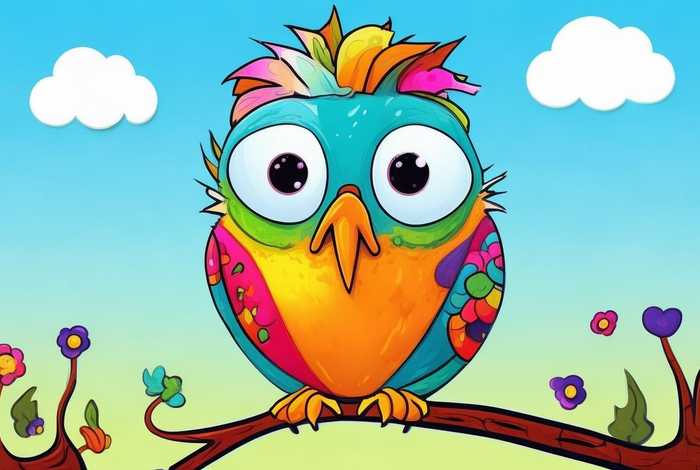 大嘴鸟儿童画作品，大嘴鸟儿童画作品简单