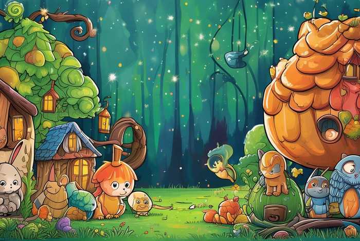 动物新村图片卡通；动物新家图片大全