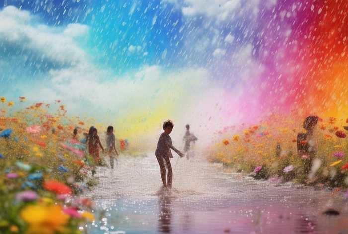 彩虹雨的故事绘本 彩虹色的雨绘本故事 彩虹雨的故事绘本 彩虹色的雨绘本故事