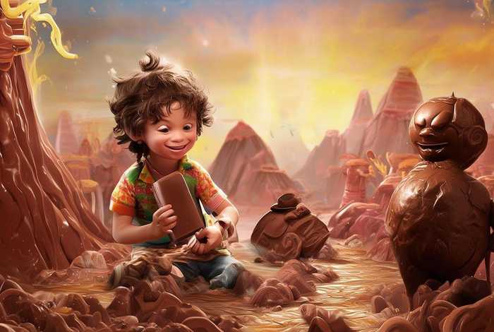 儿童霸道巧克力故事、儿童故事巧克力人