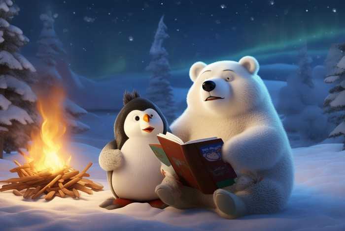 北极熊和企鹅的童话故事 - 北极熊和企鹅的睡前故事