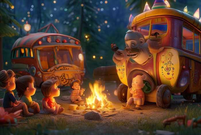 大巴车的故事 幼儿睡前、大巴车的故事幼儿故事