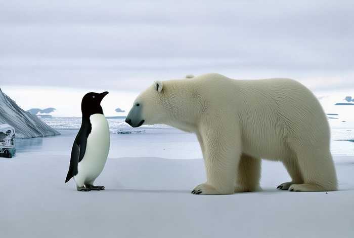 北极熊和企鹅是在一起吗为什么（北极熊和企鹅是在一起吗为什么不能生育）