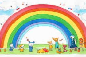 彩虹故事绘本图片 - 彩虹故事绘本图片简笔画