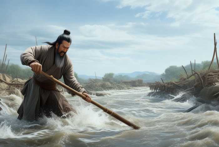 大禹治水故事绘画 - 大禹治水故事绘画简单